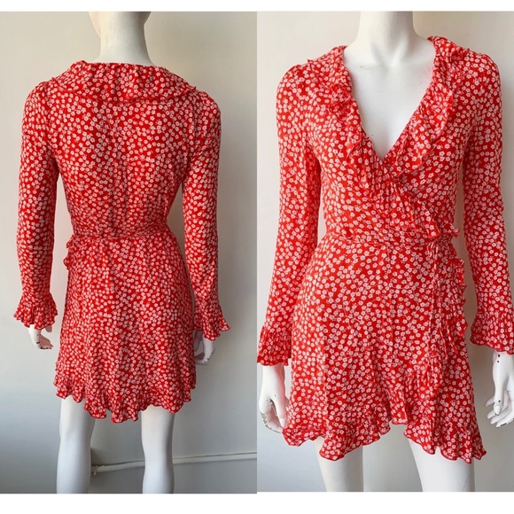 XIX Palms Printed Wrap Dress - Picture 6 of 6